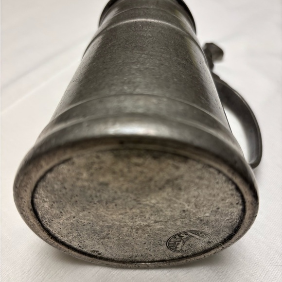 Antique German Kunstauktionshaus Günter Pewter Lidded Tankard. - Picture 4 of 11